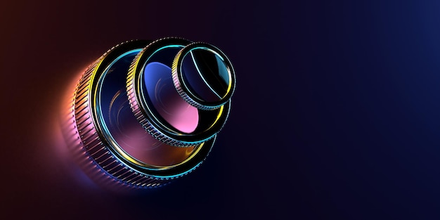 3d abstract lens camera swirl