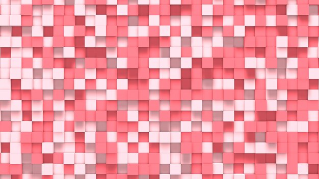Sfondo 3d astratto chiaro e scuro di cubi rosa e bianchi