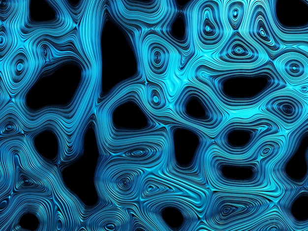 3D abstract metallic  blue background