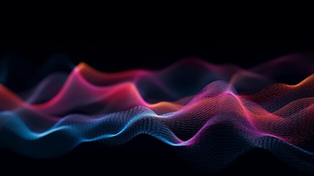 Photo 3d abstract modern background with flowing particles