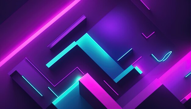 A 3d abstract neon light background wallpaper design hd