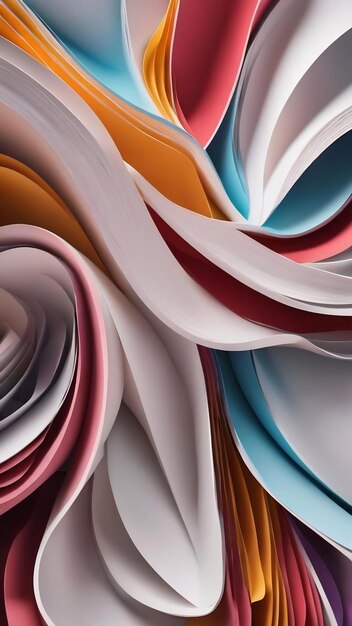 3d abstract paper curved background design