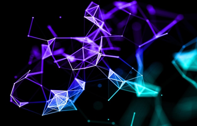 3D abstract polygonal design background
