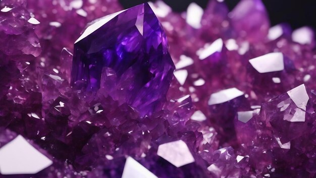 3d abstract purple crystals amethyst quartz