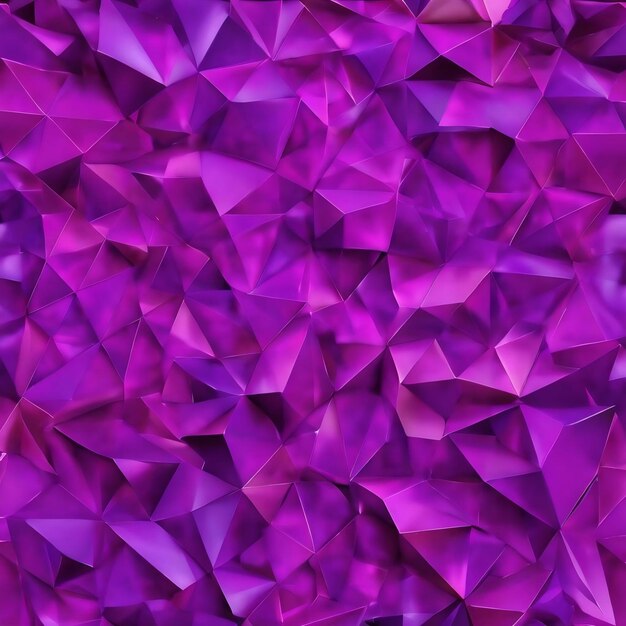 Photo 3d abstract purple seamless triangular cystalline background