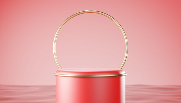 3d abstract red background product design for any kind of products illustration render