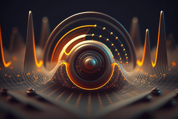 Photo 3d abstract sound wave visual backgrounddynamic motion soundwaves neon lines music energy spectrum