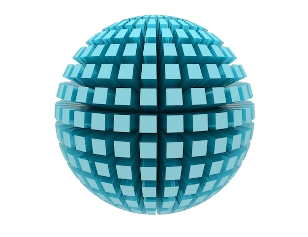 3d abstract sphere concept . rendered illustration