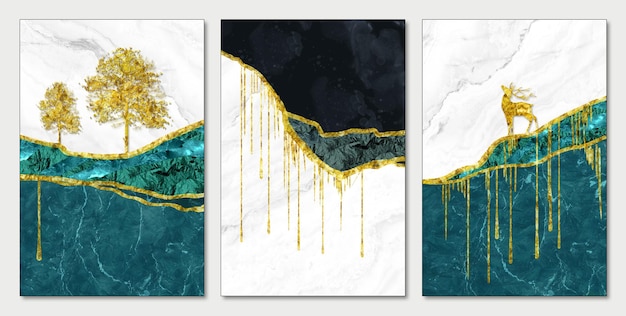 3d abstract wallpaper for canvas wall frames geode painting turquoise black and white marble