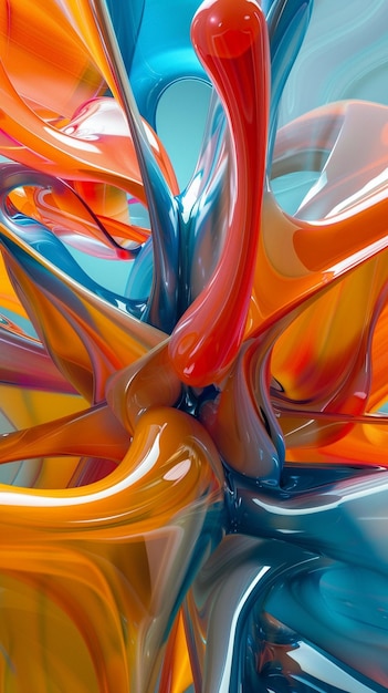 3d abstract wallpaper with Generative AI