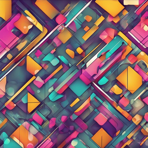 3D abstract wave colorful background ai generated