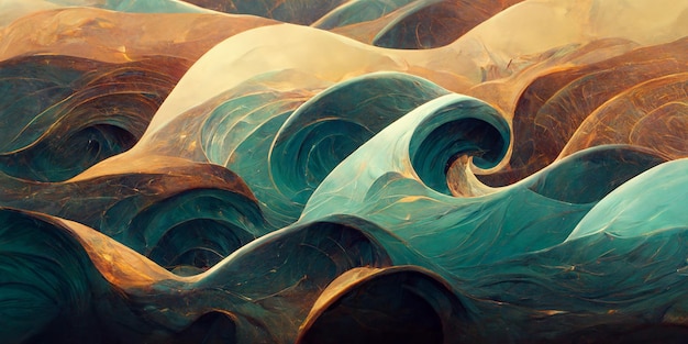 3d abstract wave pattern background. Digital Illustration, texture.