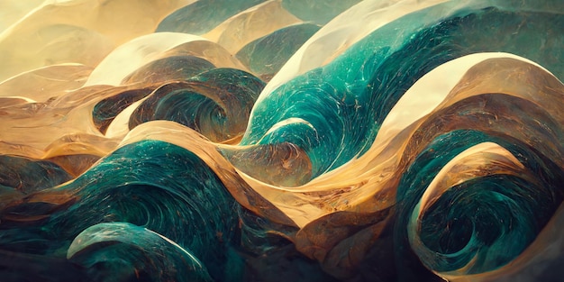 3d abstract wave pattern background. Digital Illustration, texture.