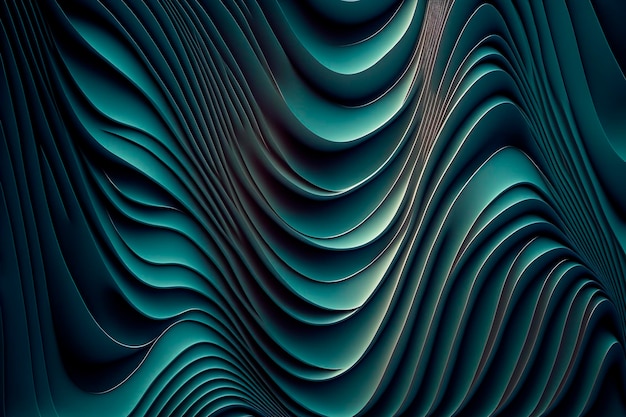 3D抽象的な波パターンの背景