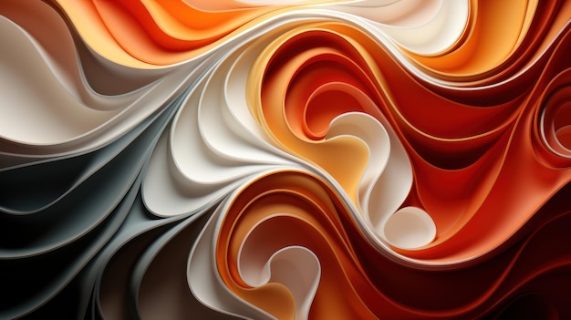 3D abstract waves forming a fluid and dynamic background