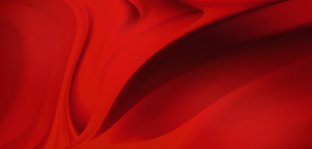 3D abstracte rode achtergrond met vloeiende lijnen.