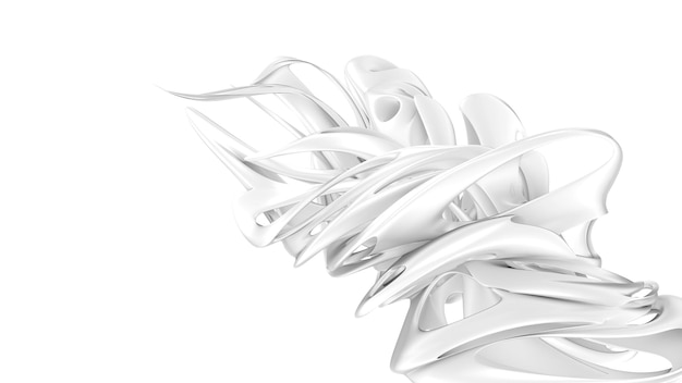 3d abstraction background white