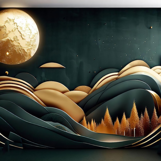 3d abstraction modern and creative interior mural wall art wallpaper