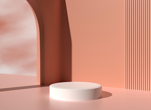 3D Aesthetic Ceramic Round Podium For Product