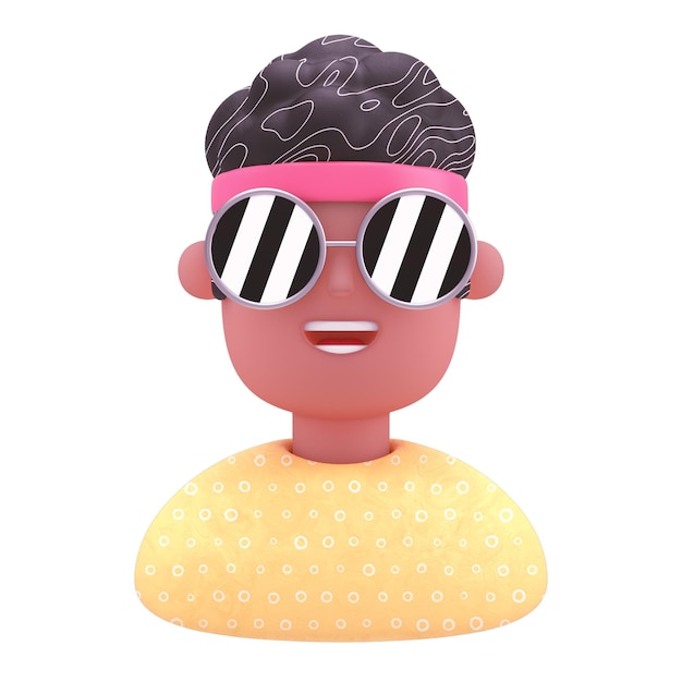 3D-afbeelding van avatar met bandana