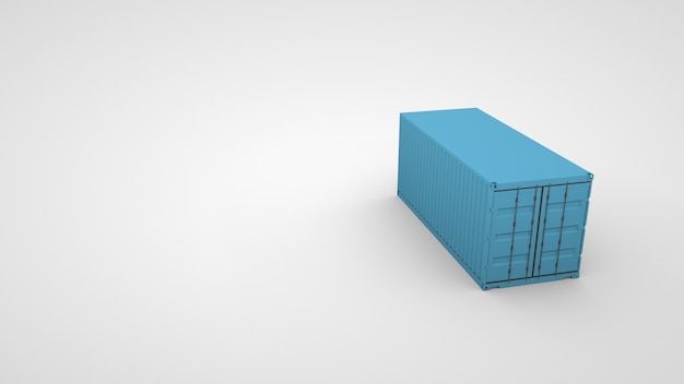 3D-afbeelding van een metalen container, object.