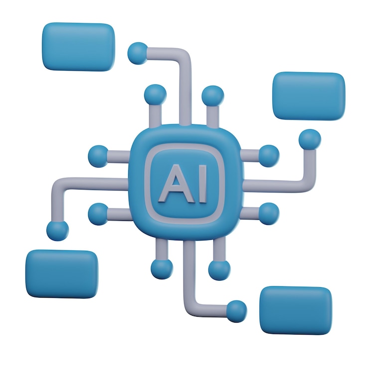 Photo 3d ai algorithm illustration