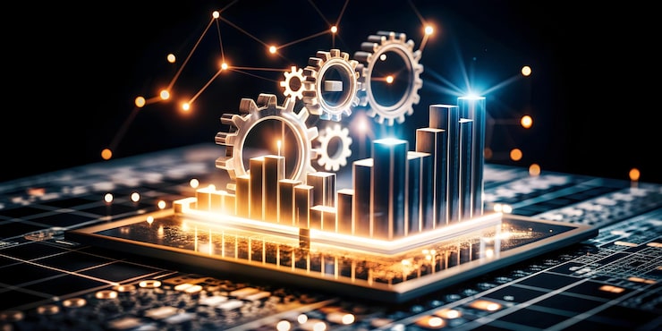 Photo 3d ai data processing and qa metrics icons symbolize ais analytics in qa processes ideal for vecto
