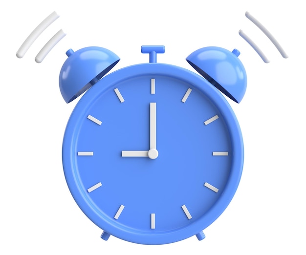 3D alarm clock 3D illustration