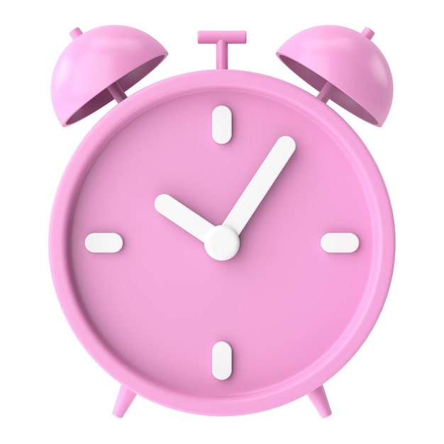 3D alarm clock 3D illustration