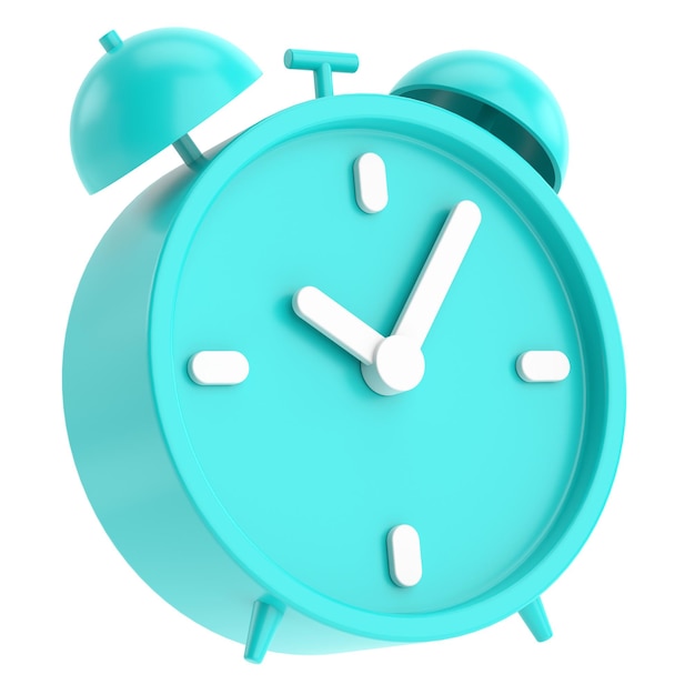 3D alarm clock 3D illustration