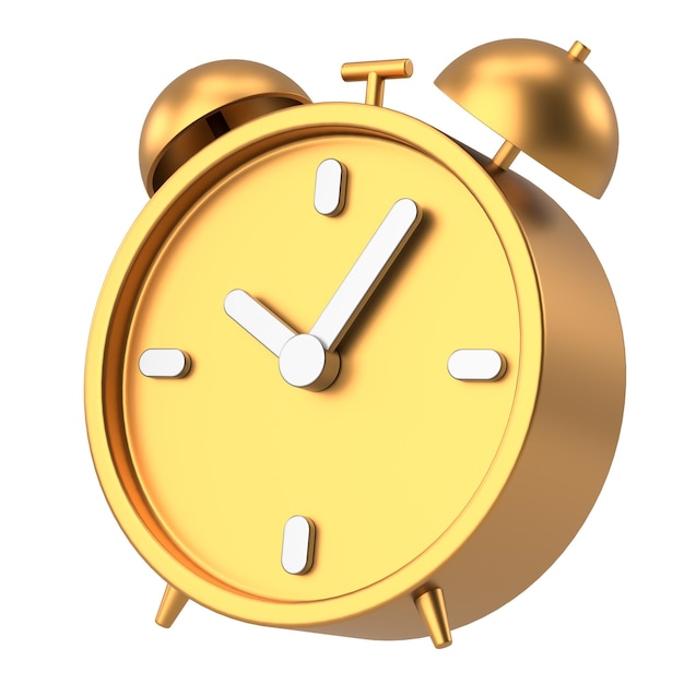 3D alarm clock 3D illustration