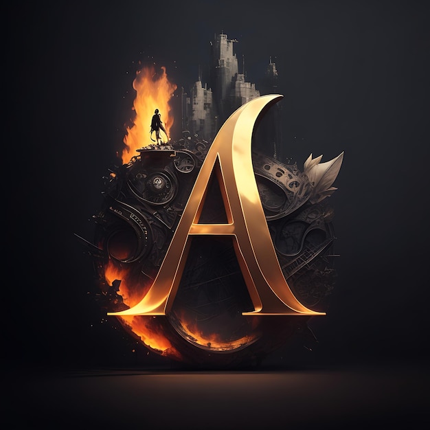 3D-alfabet Letter Logo ontwerp