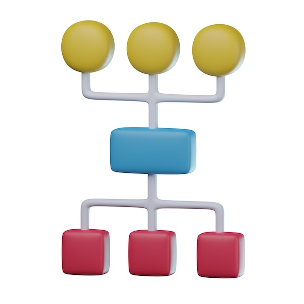 Premium Photo | 3d algorithm illustration