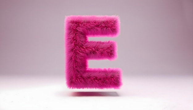 3d alphabet letter E