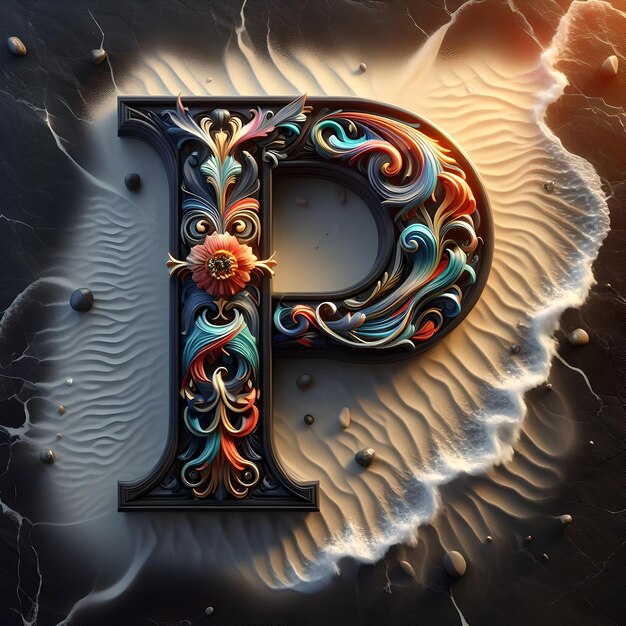 Photo 3d alphabet logo