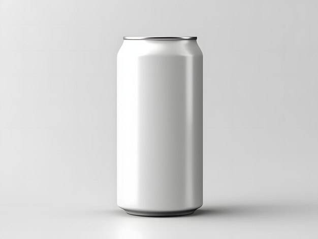 Photo 3d aluminium can mockup