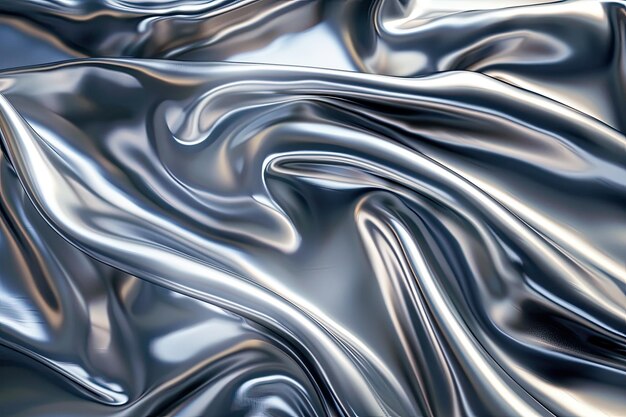 3D Aluminum Silver Metal Background Illustration