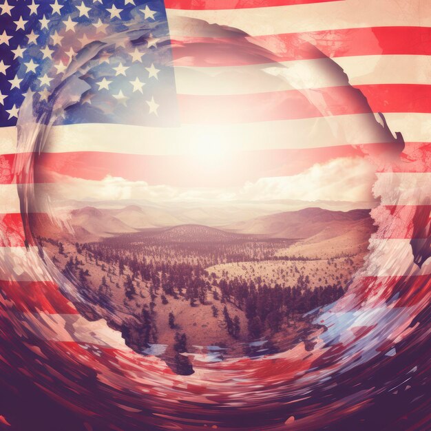 3d American background