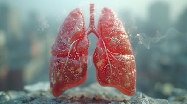 3D Anatomy of the Lungs in the Human Respiratory System