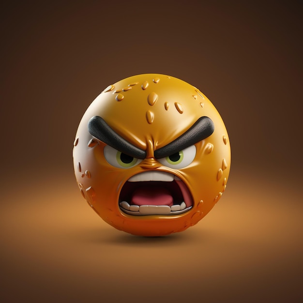 3d angry face emoji 3D Emoji icon