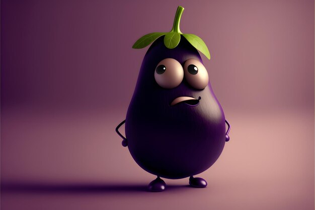 3d animated character, fruit and vegetable, illustration for children