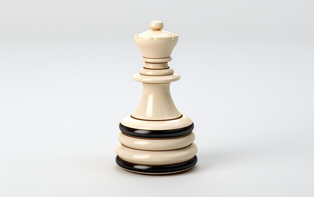 Ai による白生成の 3D アニメーション チェス盤