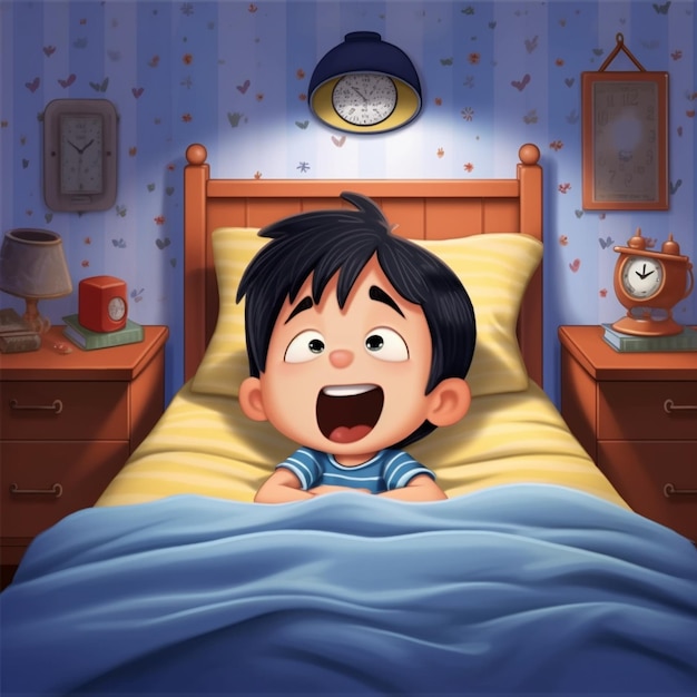 Photo 3d animated colorful cartoon character in different reaction