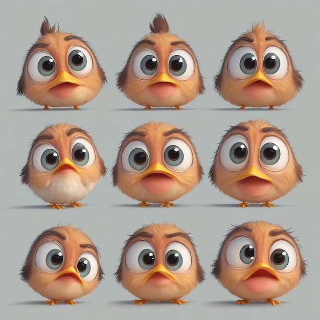 3d animated expression emoji set illustration vector realisitic 3d character