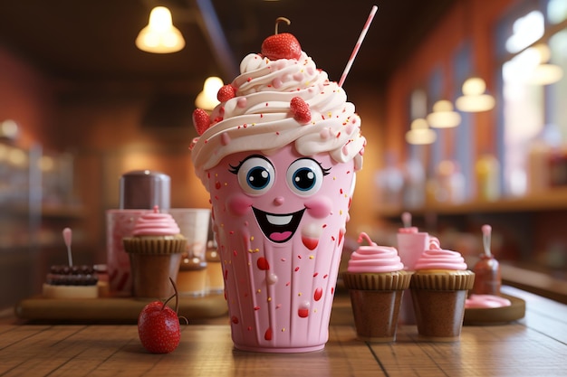 3D Animated Milkshake Magic