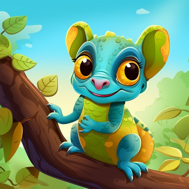 3D animated photos of chameleons