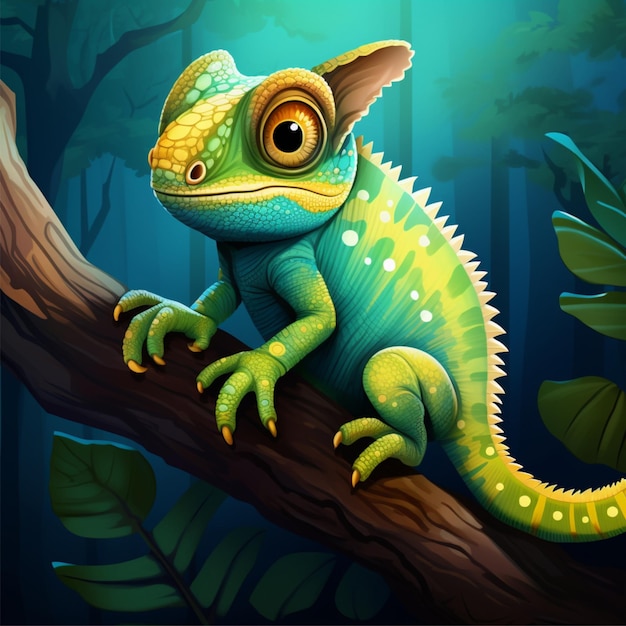 3D animated photos of chameleons