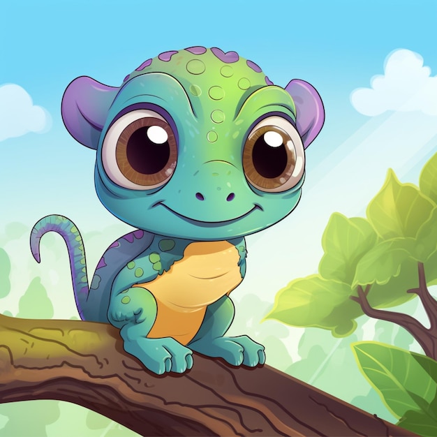 3D animated photos of chameleons