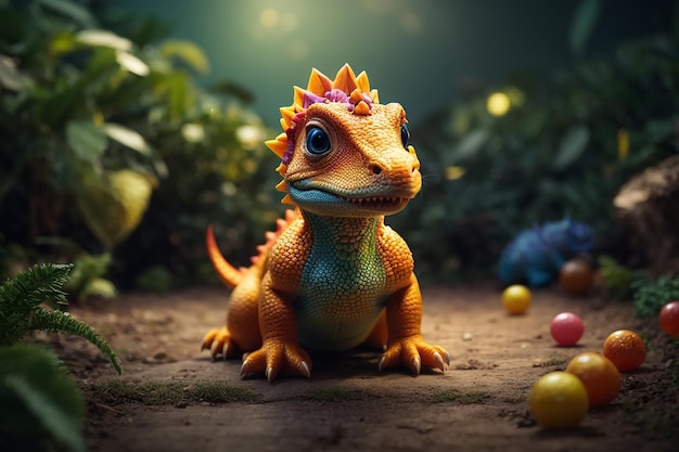 3D-animatie stijl Baby Dinosaur