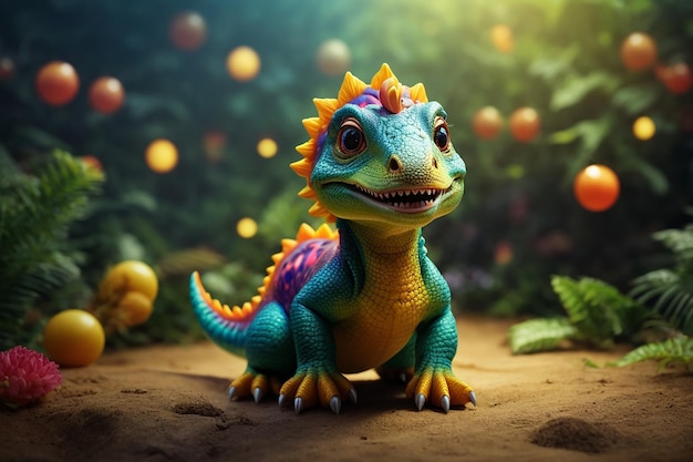 3D-animatie stijl Baby Dinosaur